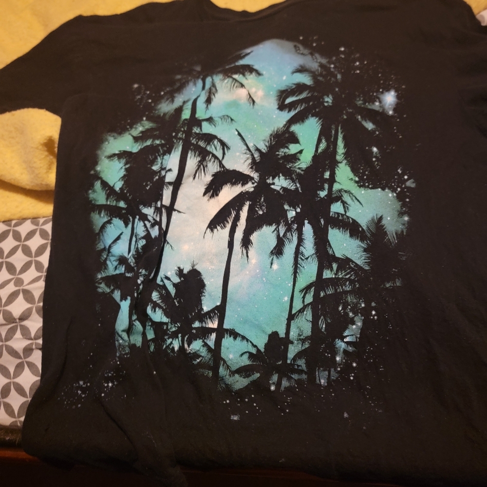Graphic Tee with Palm Tree Design